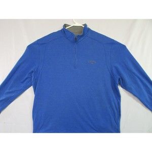Callaway Golf 1/4 Zip Pullover Sweater - Men's L - Blue - Fleece Lined